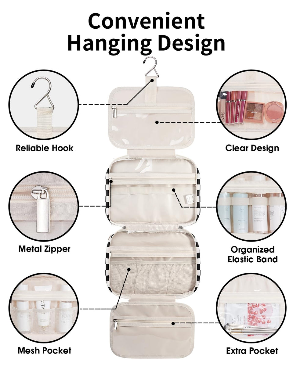 big toiletry bag travel Hanging Makeup for Checkered – narwey ship_fee_exp_15 Hanging Toiletry Bag | Length:BASX68MXF / 6'8
