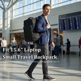 17" Travel Backpack for Men Carry on Backpacks Fit 15.6" Laptop, Small Flight Approved Bag with 16 Pockets, Water Resistant Casual Daypack School College Business 25L