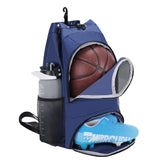Men Drawstring Sports Backpack with Shoe Compartment, SN6050