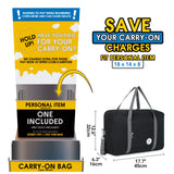 Narwey 3112 Foldable Duffel Bag Tote with Shoulder Strap (For Spirit Airlines)