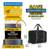 Narwey 3112 Foldable Duffel Bag Tote with Shoulder Strap (For Spirit Airlines)