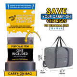 Narwey 3112 Foldable Duffel Bag Tote with Shoulder Strap (For Spirit Airlines)