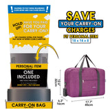Narwey 3112 Foldable Duffel Bag Tote with Shoulder Strap (For Spirit Airlines)