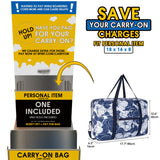 Narwey 3112 Foldable Duffel Bag Tote with Shoulder Strap (For Spirit Airlines)