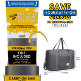 Narwey 3112 Foldable Duffel Bag Tote with Shoulder Strap (For Spirit Airlines)