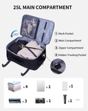 17" Travel Backpack for Men Carry on Backpacks Fit 15.6" Laptop, Small Flight Approved Bag with 16 Pockets, Water Resistant Casual Daypack School College Business 25L