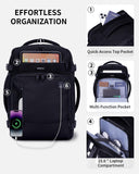 17" Travel Backpack for Men Carry on Backpacks Fit 15.6" Laptop, Small Flight Approved Bag with 16 Pockets, Water Resistant Casual Daypack School College Business 25L