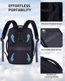 17" Travel Backpack for Men Carry on Backpacks Fit 15.6" Laptop, Small Flight Approved Bag with 16 Pockets, Water Resistant Casual Daypack School College Business 25L