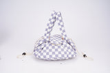 Narwey Barrel Drawstring Checkered Makeup Bag Large Cosmetic Bag Make up Bags