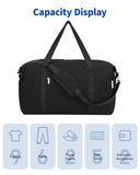NW0330901 - Narwey Carry on luaggage 22x14x9 Airlines Approved Foldable Carry on Bag Travel Duffel Packable Duffle with Wet Pocket Overnight for Women and Men 40L