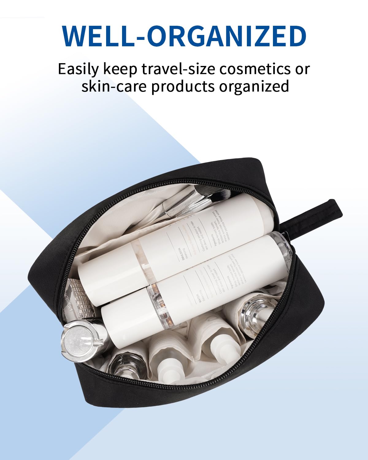 Narwey Makeup Bag for Purse With Handle Cheap Cosmetic Organizer