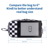 NW5207C Narwey Checkered Makeup Bag Travel Cosmetic Bag Organizer Small Toiletry Bag Make Up Bags with Comparments for Women and Girls, Gift for Teen Girls