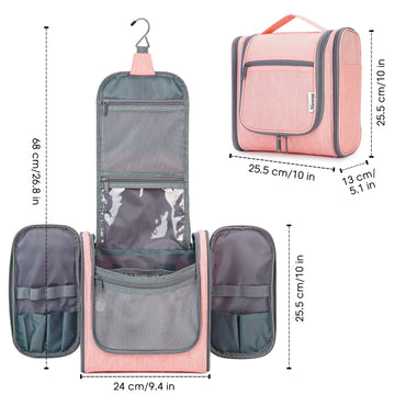 cute hanging travel toiletry bag NW5126 Travel Toiletry Cosmetic Bag With Handle – narwey