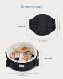 Narwey Lay Flat Open Drawstring Puffer Makeup Bag, Large Quilted Cosmetic Bag for Women Girls, Cute Make up Bags with Handle, Travel Toiletry Bag