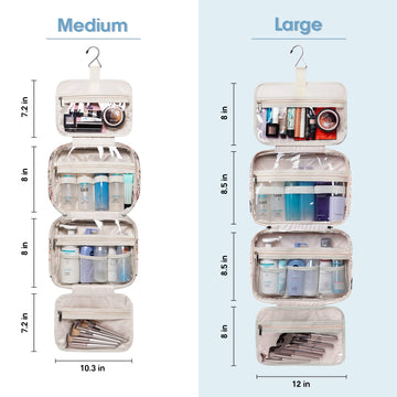 Travel Hanging Toiletry Bag Large/Medium Size – narwey