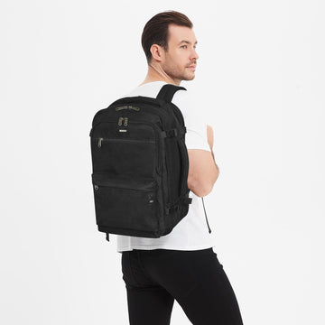 black nylon backpack mens laptop Travel Laptop Backpack for Airlines Underseat for Men, WF6006 – narwey