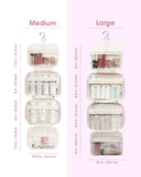 Narwey Hanging Floral Toiletry Bag for Women Travel Makeup Bag Organizer Toiletries Bag