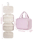 Narwey Hanging Floral Toiletry Bag for Women Travel Makeup Bag Organizer Toiletries Bag