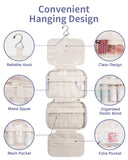 Narwey Striped Travel Toiletry Bag for Women Large Hanging Makeup Bag Organizer Toiletries Bag