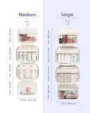 Narwey Striped Travel Toiletry Bag for Women Large Hanging Makeup Bag Organizer Toiletries Bag
