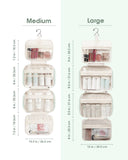 Narwey Striped Travel Toiletry Bag for Women Large Hanging Makeup Bag Organizer Toiletries Bag