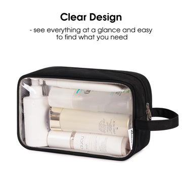 Clear Toiletry Bag Traveling Dopp Kit Makeup Bag Organizer – narwey