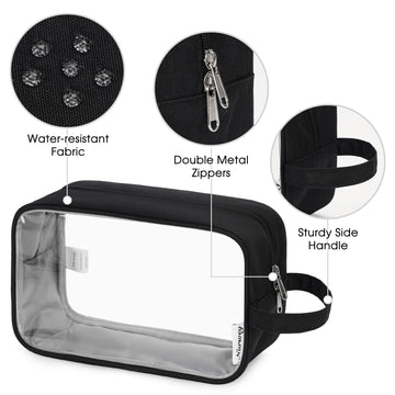 Clear Toiletry Bag Traveling Dopp Kit Makeup Bag Organizer – narwey Clear Toiletry Bag Traveling Dopp Kit Makeup Bag Organizer – narwey