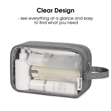 Clear Toiletry Bag Traveling Dopp Kit Makeup Bag Organizer – narwey