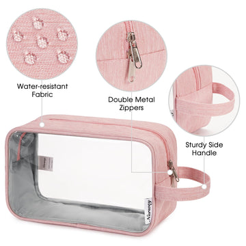 Clear Toiletry Bag Traveling Dopp Kit Makeup Bag Organizer – narwey Clear Toiletry Bag Traveling Dopp Kit Makeup Bag Organizer – narwey