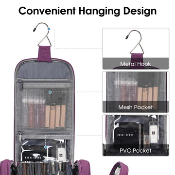 Hanging Toiletry Makeup Bag Dry Wet Separation