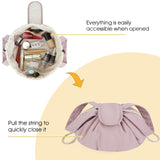 Barrel Drawstring Toiletry Makeup Bag