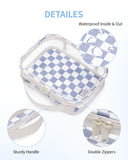 Narwey TSA Approved Clear Toiletry Bag for Travel, Waterproof PVC Clear Makeup Bags, Portable Compact Cosmetic Bag Make Up Organizer, Airport Airline Quart Size Compliant Bag