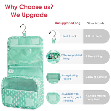 Hanging Travel Toiletry Bag Cosmetic Make up Organizer for Women and Girls Waterproof – narwey