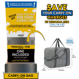 Foldable Travel Duffel Bag Carry on Luggage With Shoulder Strap