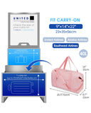 NW0330901 - Narwey Carry on luaggage 22x14x9 Airlines Approved Foldable Carry on Bag Travel Duffel Packable Duffle with Wet Pocket Overnight for Women and Men 40L