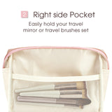 Narwey 5248 Travel Cosmetic Organizer Vegan Leather Makeup Bag For Women