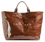 PVC Tote Bag for Women Clear Plastic Handbag Large Work