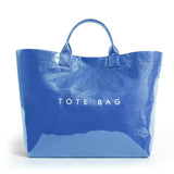 PVC Tote Bag for Women Clear Plastic Handbag Large Work