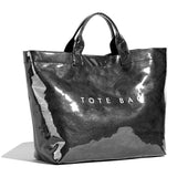 PVC Tote Bag for Women Clear Plastic Handbag Large Work