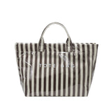Striped Large-capacity PVC Tote Bag for Women Shoulder Bag