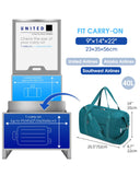 NW0330901 - Narwey Carry on luaggage 22x14x9 Airlines Approved Foldable Carry on Bag Travel Duffel Packable Duffle with Wet Pocket Overnight for Women and Men 40L