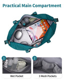 NW0330901 - Narwey Carry on luaggage 22x14x9 Airlines Approved Foldable Carry on Bag Travel Duffel Packable Duffle with Wet Pocket Overnight for Women and Men 40L