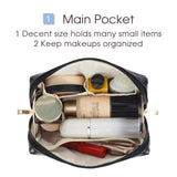 NARWEY Crocodile Grain PU Leather Makeup Bag For Women