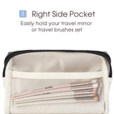 NARWEY Crocodile Grain PU Leather Makeup Bag For Women