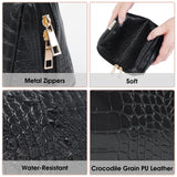 NARWEY Crocodile Grain PU Leather Makeup Bag For Women