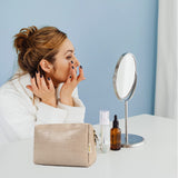 NARWEY Crocodile Grain PU Leather Makeup Bag For Women