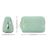 NARWEY Crocodile Grain PU Leather Makeup Bag For Women