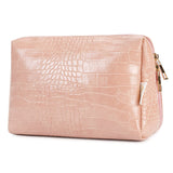 NARWEY Crocodile Grain PU Leather Makeup Bag For Women