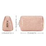NARWEY Crocodile Grain PU Leather Makeup Bag For Women