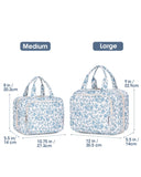 Narwey Hanging Floral Toiletry Bag for Women Travel Makeup Bag Organizer Toiletries Bag